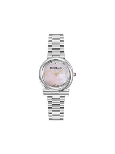 Ferragamo Twisted Gancini 28mm In Metallic