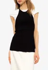 Ferragamo Two-piece Layered Top In Black