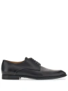 Ferragamo Lace-up Leather Derby Shoes In Black