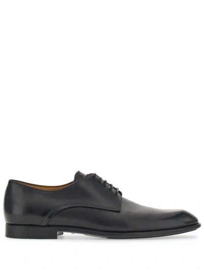 Ferragamo Two Tone Derby In Black