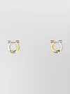 Ferragamo Two-tone Design Metal Hoop Earrings