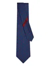 Ferragamo Two-tone Jacquard Silk Tie In Blue