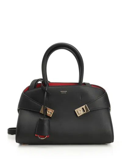 FERRAGAMO TWO-TONE HUG HANDBAG