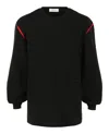 Ferragamo Two-tone Long Sleeve T-shirt In Black