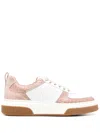 Ferragamo Two-tone Low-top 35mm Sneakers In White