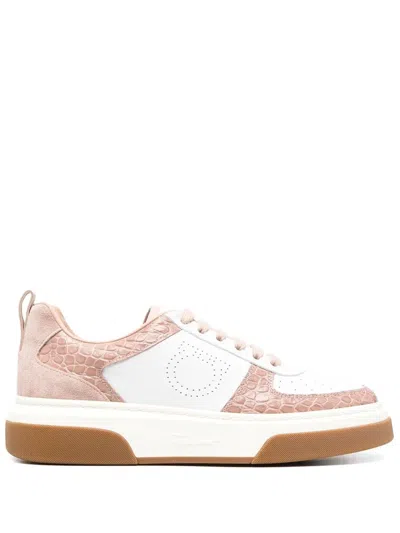 FERRAGAMO TWO-TONE LOW-TOP 35MM SNEAKERS