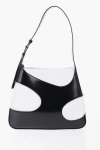 Ferragamo Two-tone Leather And Canvas Cut Out L Shoulder Bag