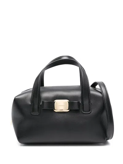 FERRAGAMO TWO TOP HANDLES VARA PLATE MINI BAG