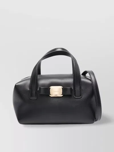 FERRAGAMO TWO TOP HANDLES VARA PLATE MINI BAG