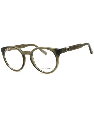 Ferragamo Unisex 51mm Optical Frames In Green