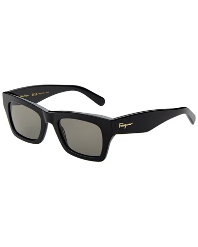 Ferragamo Unisex 51mm Sunglasses In Black