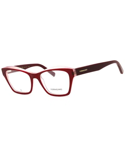 Ferragamo Unisex 53mm Optical Frames In Burgundy