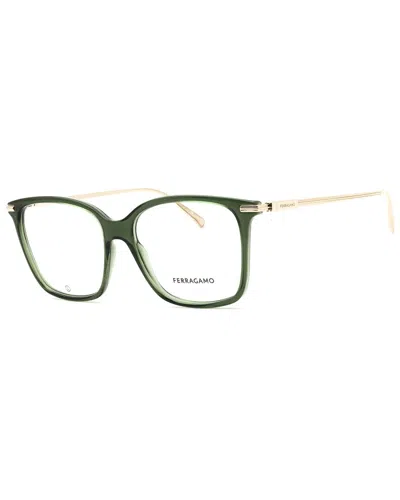 Ferragamo Unisex 53mm Optical Frames In Green