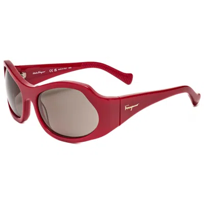 Ferragamo Unisex 59 Mm Brown Sunglasses