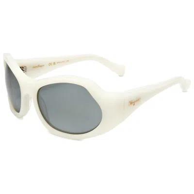 Ferragamo Unisex 59mm White Sunglasses