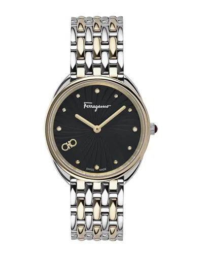 Ferragamo Unisex Cuir Watch In Burgundy