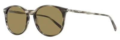 Ferragamo Unisex Keyhole Pantos Sunglasses Sf911scp 003 Gray Melange 53mm In Green