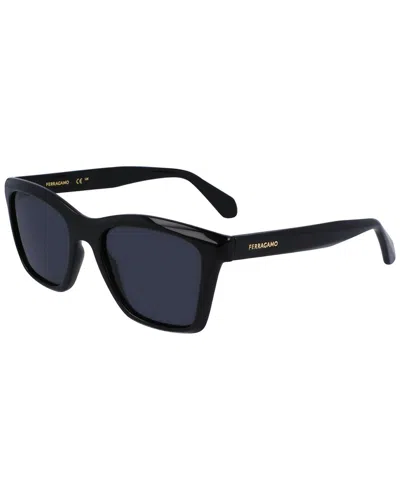 Ferragamo Unisex Logo 54mm Sunglasses In Black