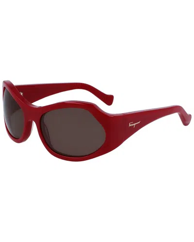 Ferragamo Unisex Sf1078s 59mm Sunglasses In Red