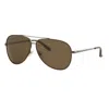 Ferragamo Unisex Sf131s Sunglasses In Shiny Grey / Dark Brown In Multi