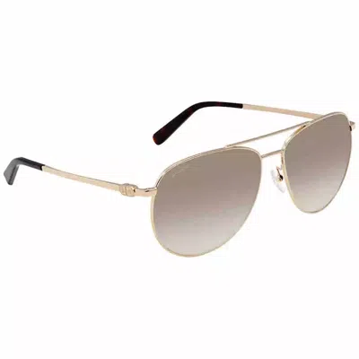 Ferragamo Unisex Sf157s Sunglasses In Gold / Grey Gradient In Multi