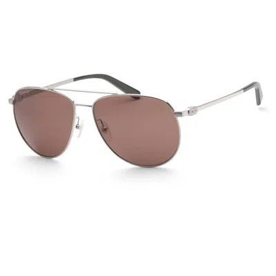 Ferragamo Unisex Sf157s Sunglasses In Silver / Brown Polarized In Multi