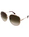 Ferragamo Unisex Sf277s 61mm Sunglasses In Gold