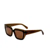 Ferragamo Unisex Transparent Brown 55mm Sunglasses In Brown
