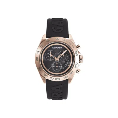 Pre-owned Ferragamo Urban Chrono Silicone Watch 'rose Gold' | Men's Size Onesize