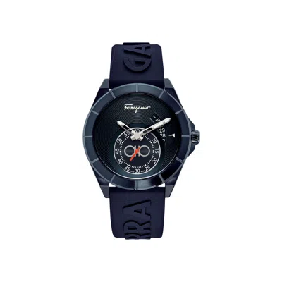 Pre-owned Ferragamo Urban Silicone Watch 'blue' | Men's Size Onesize