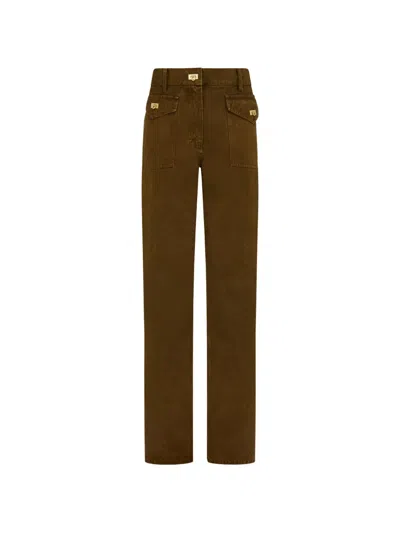 Ferragamo Utility-style Trousers In Brown