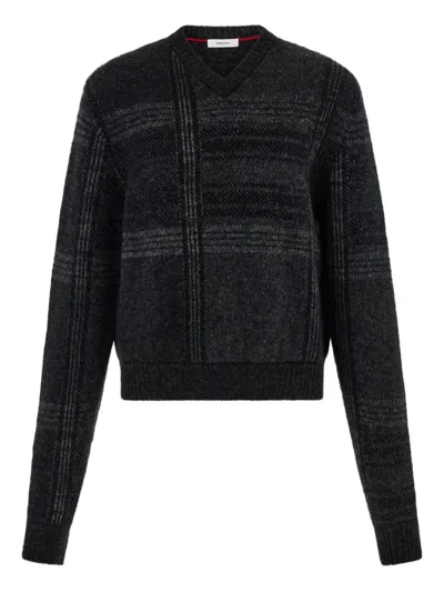 Ferragamo V-neck Jumper In Black