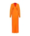 Ferragamo Maxikleid Mit V-ausschnitt In Orange