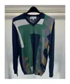 Ferragamo V-neck Long-sleeved Sweater In Black