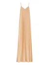 Ferragamo V-neck Maxi Dress In Orange