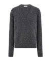 Ferragamo Silk Alpaca And Cashmere Sweater In Black