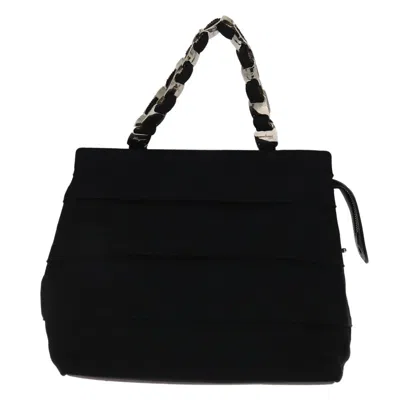 Pre-owned Ferragamo Vala Handbag Canvas Canvas Handbag () In Black
