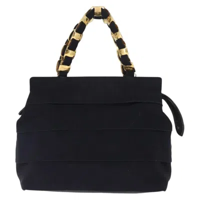 Pre-owned Ferragamo Vala Handbag Canvas Canvas Handbag () In Blue