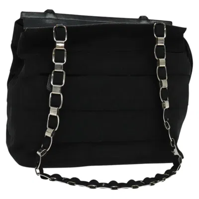 Pre-owned Ferragamo Vala Shoulder Bag Canvas Canvas Shoulder Bag Bag () In Black