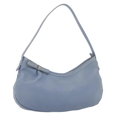Pre-owned Ferragamo Vala Shoulder Bag Leather Leather Shoulder Bag Bag () In Blue