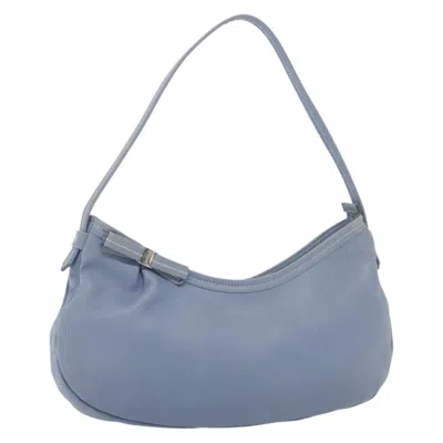 Pre-owned Ferragamo Vala Shoulder Bag Leather Leather Shoulder Bag Bag () In Blue