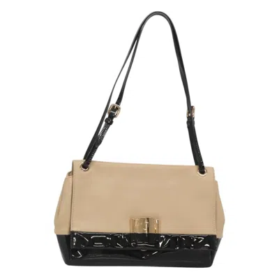 Pre-owned Ferragamo Vala Shoulder Bag Leather Leather Shoulder Bag Bag () In Sand