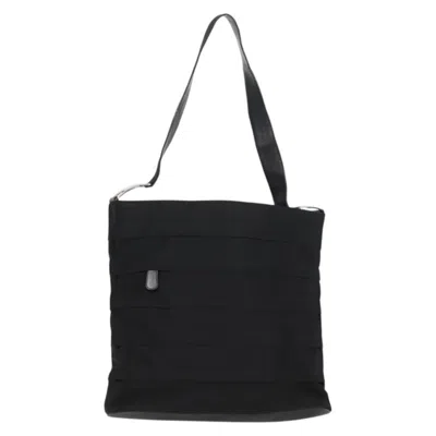 Pre-owned Ferragamo Vala Shoulder Bag Nylon Canvas Shoulder Bag Bag () In Black