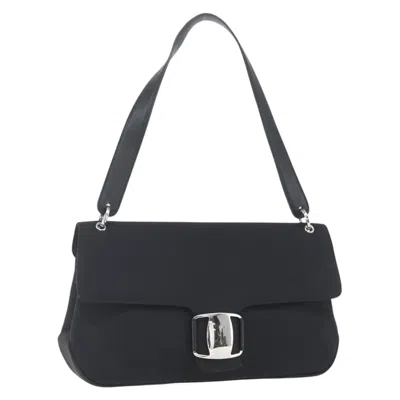 Pre-owned Ferragamo Vala Shoulder Bag Nylon Nylon Shoulder Bag Bag () In Black