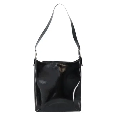 Pre-owned Ferragamo Vala Shoulder Bag Patent Leather Patent_leather Shoulder Bag Bag () In Black