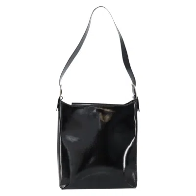 Pre-owned Ferragamo Vala Shoulder Bag Patent Leather Patent_leather Shoulder Bag Bag () In Black