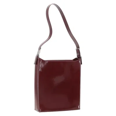 Pre-owned Ferragamo Vala Shoulder Bag Patent Leather Patent_leather Shoulder Bag Bag () In Red