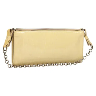 Pre-owned Ferragamo Vala Shoulder Bag Patent Leather Patent_leather Shoulder Bag Bag () In Yellow