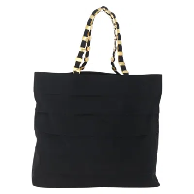 Pre-owned Ferragamo Vala Tote Canvas Canvas Tote Bag Bag () In Black