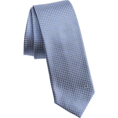 Ferragamo Valence Silk Tie In Azzurro
